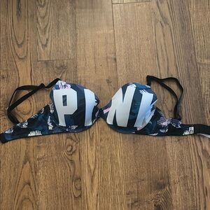 PINK Floral Bikini Top